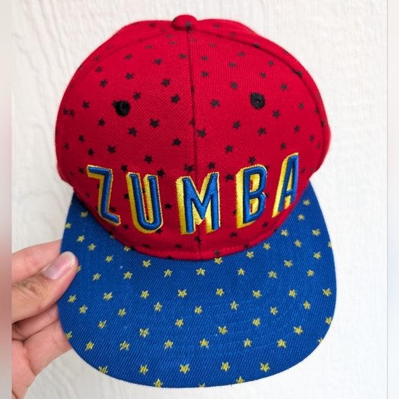 ZUMBA Wear Red Blue Yellow Snap Back Adjustable Hat Cap - Picture 2 of 6